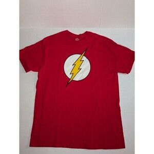 The Flash Logo DC Comics Men’s Red Crew Neck T-Shirt Size XXL